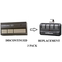 LiftMaster 363LM 3-Pack 3-Button Remote Control Replaced by 894LT 4-Button