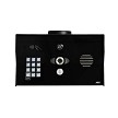 AES OPYN-PRO-IP-PBK-US, 1 button Opyn Pro IP Powder Coat Pedestal Callbox with Keypad and Prox 125k Reader. (Horizontal Surface Mount) 