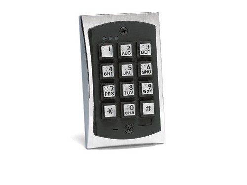 Linear 2000eM, 0-294022 eM Style Flush-Mount Durable Metal Access Control Keypad 
