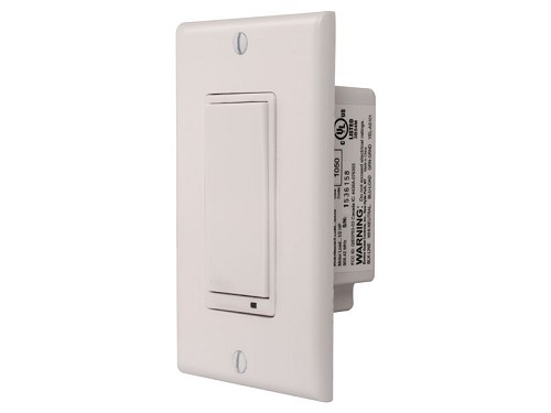 Linear WT00Z-1 Z-Wave 3-Way Wall Mount Accessory Dimmer Switch, 120 VAC ON/OFF 