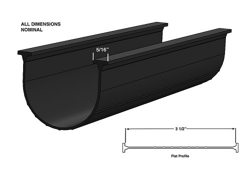 Miller Edge LS-0101 100' Bottom Loop Seal Extrusion Black 3-1/2 in Sectional Door 