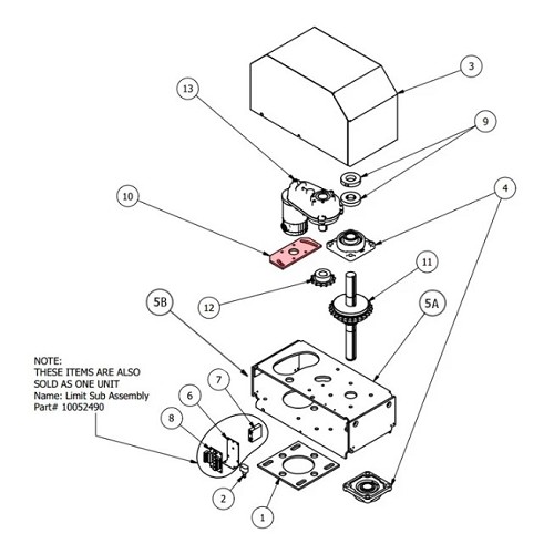 NICE / APOLLO  NICE-10041615, SPACER, MOTOR PLATE F/3500 